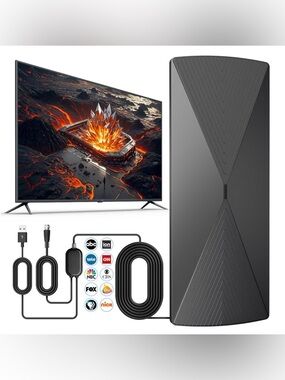 2026 TV Antenna Digital TV Antenna Indoor with Signal Booster,Long Range Antenna
